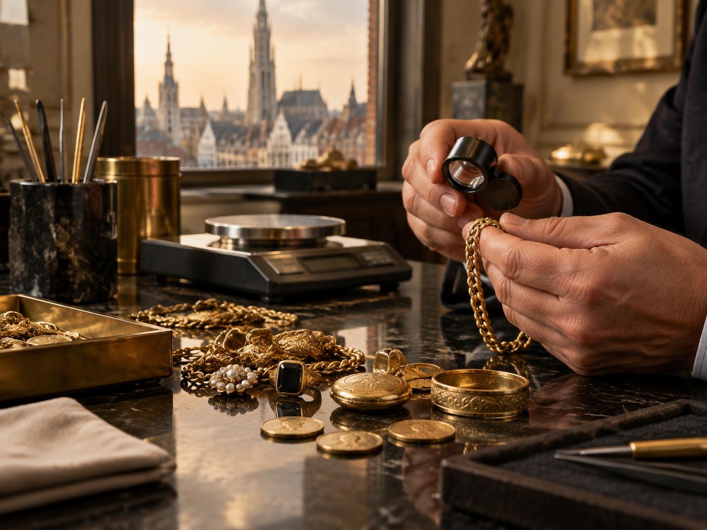Deskundige beoordeling van gouden juwelen